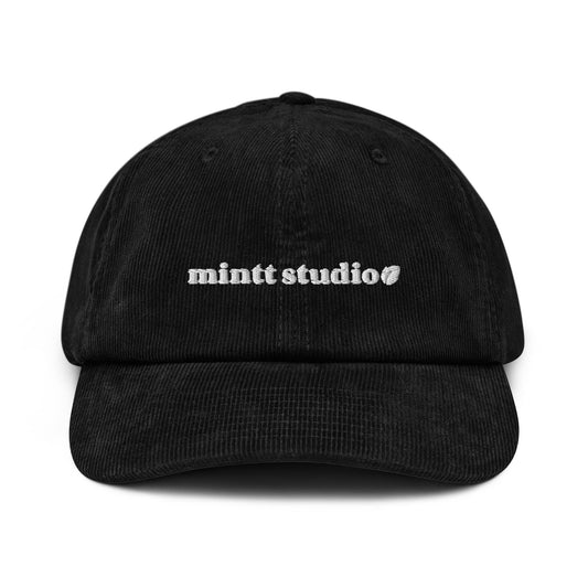 Mintt Studio Black Corduroy Cap - mintt-studio